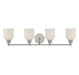 Savoy House Canada - Four Light Bath Bar - Melrose - Satin Nickel- Union Lighting Luminaires Decor