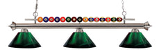 Z-Lite Canada - Three Light Billiard - Shark - Brushed Nickel- Union Lighting Luminaires Decor