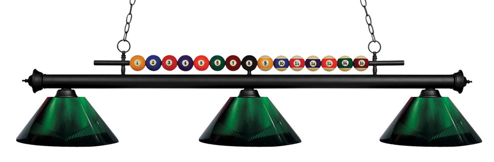 Z-Lite Canada - Three Light Billiard - Shark - Matte Black- Union Lighting Luminaires Decor