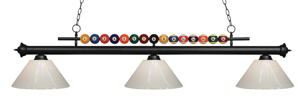 Z-Lite Canada - Three Light Billiard - Shark - Matte Black- Union Lighting Luminaires Decor