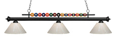 Z-Lite Canada - Three Light Billiard - Shark - Matte Black- Union Lighting Luminaires Decor