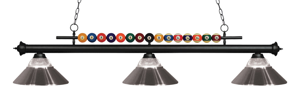 Z-Lite Canada - Three Light Billiard - Shark - Matte Black- Union Lighting Luminaires Decor