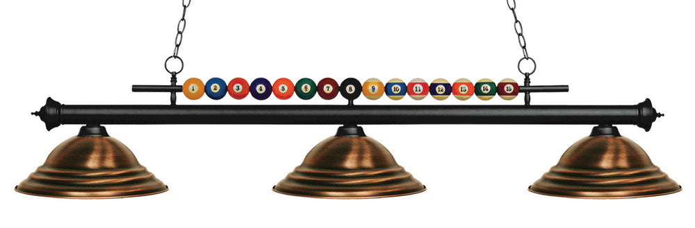 Z-Lite Canada - Three Light Billiard - Shark - Matte Black- Union Lighting Luminaires Decor