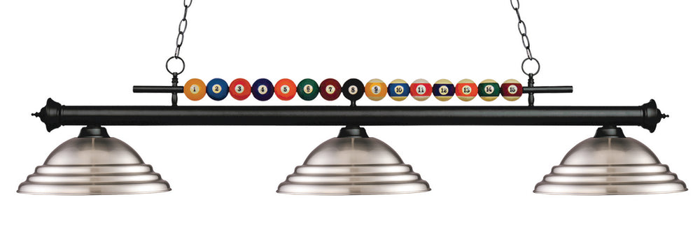 Z-Lite Canada - Three Light Billiard - Shark - Matte Black- Union Lighting Luminaires Decor