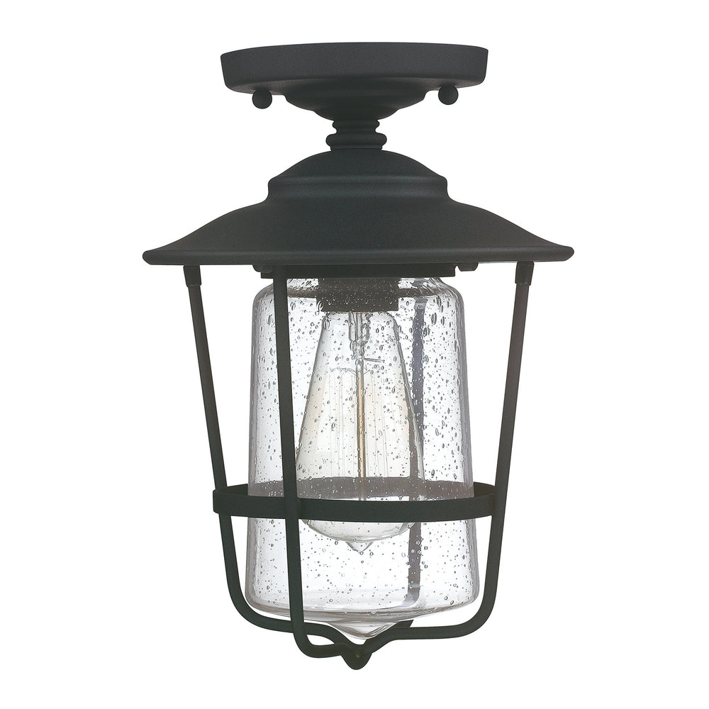 Capital Lighting - One Light Outdoor Flush Mount - Creekside - Black- Union Lighting Luminaires Decor