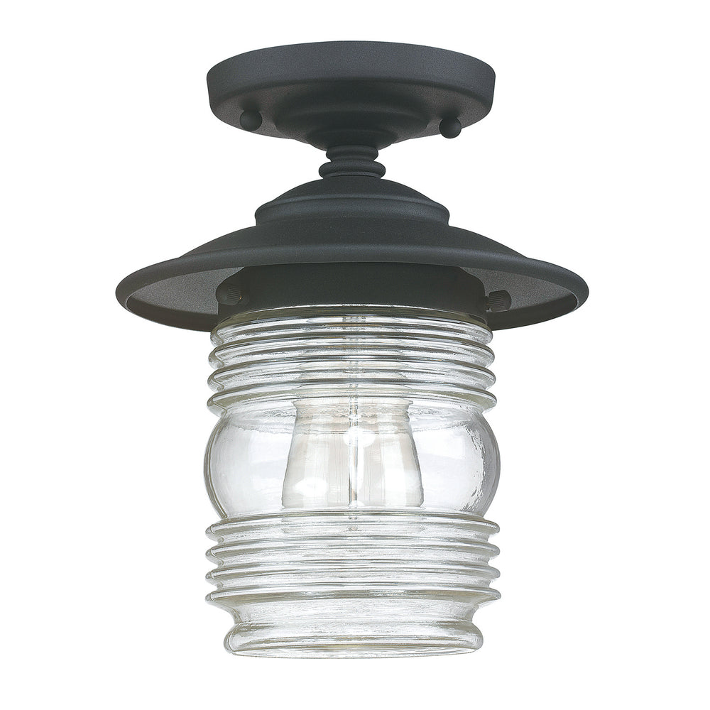 Capital Lighting - One Light Outdoor Flush Mount - Creekside - Black- Union Lighting Luminaires Decor