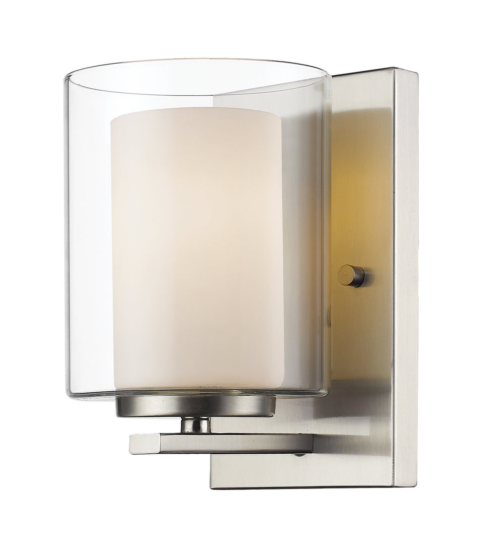 Z-Lite Canada - One Light Wall Sconce - Willow - Brushed Nickel- Union Lighting Luminaires Decor