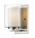 Z-Lite Canada - One Light Wall Sconce - Willow - Brushed Nickel- Union Lighting Luminaires Decor