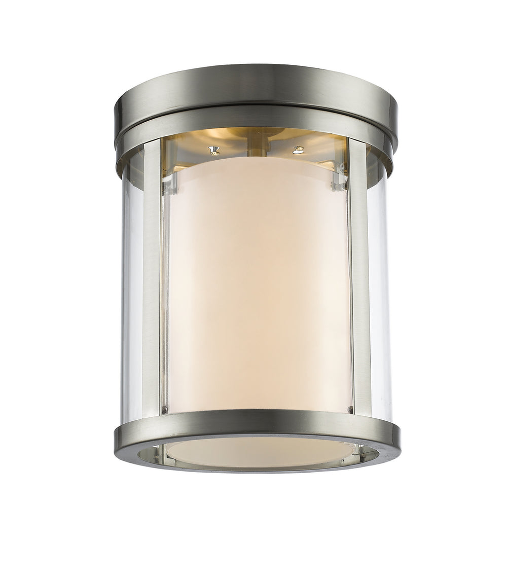 Z-Lite Canada - Three Light Flush Mount - Willow - Brushed Nickel- Union Lighting Luminaires Decor