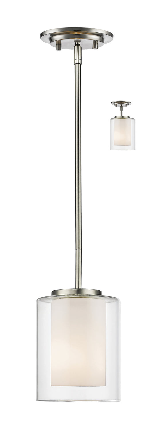 Z-Lite Canada - One Light Pendant - Willow - Brushed Nickel- Union Lighting Luminaires Decor