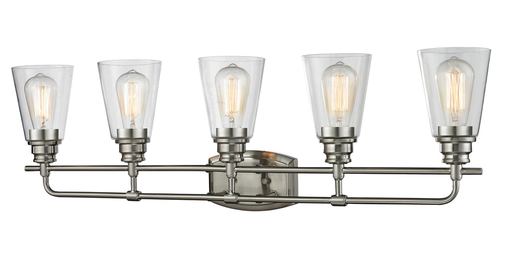 Z-Lite Canada - Five Light Vanity - Annora - Brushed Nickel- Union Lighting Luminaires Decor