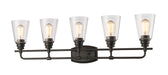 Z-Lite Canada - Five Light Vanity - Annora - Olde Bronze- Union Lighting Luminaires Decor