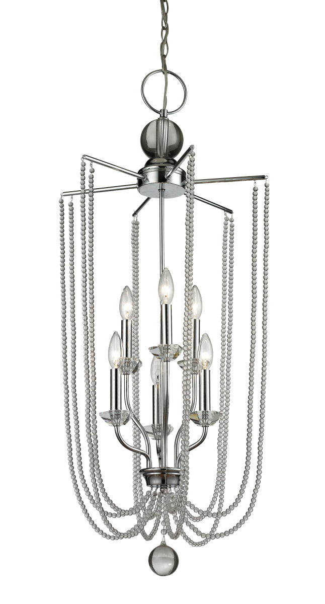 Z-Lite Canada - Six Light Chandelier - Serenade - Chrome- Union Lighting Luminaires Decor