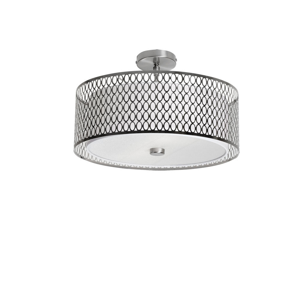Dainolite Canada - Three Light Semi-Flush Mount - Kordan - Satin Chrome- Union Lighting Luminaires Decor