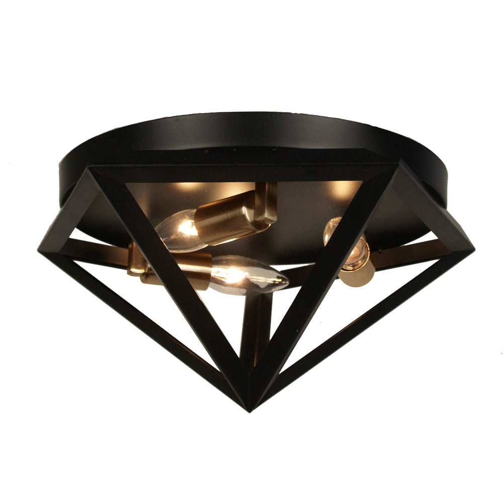 Dainolite Canada - Three Light Flush Mount - Archello - Black- Union Lighting Luminaires Decor