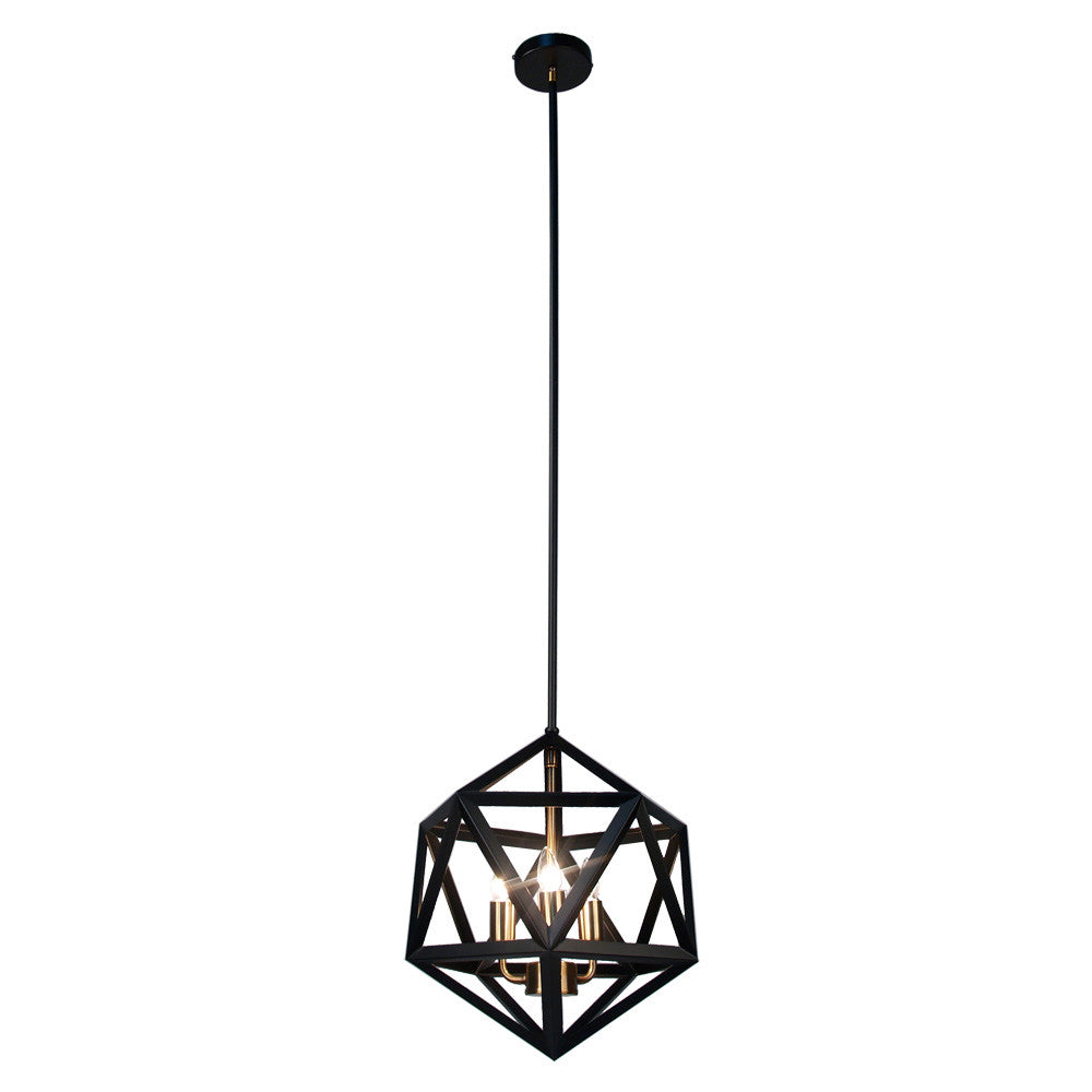 Dainolite Canada - Three Light Chandelier - Archello - Black- Union Lighting Luminaires Decor