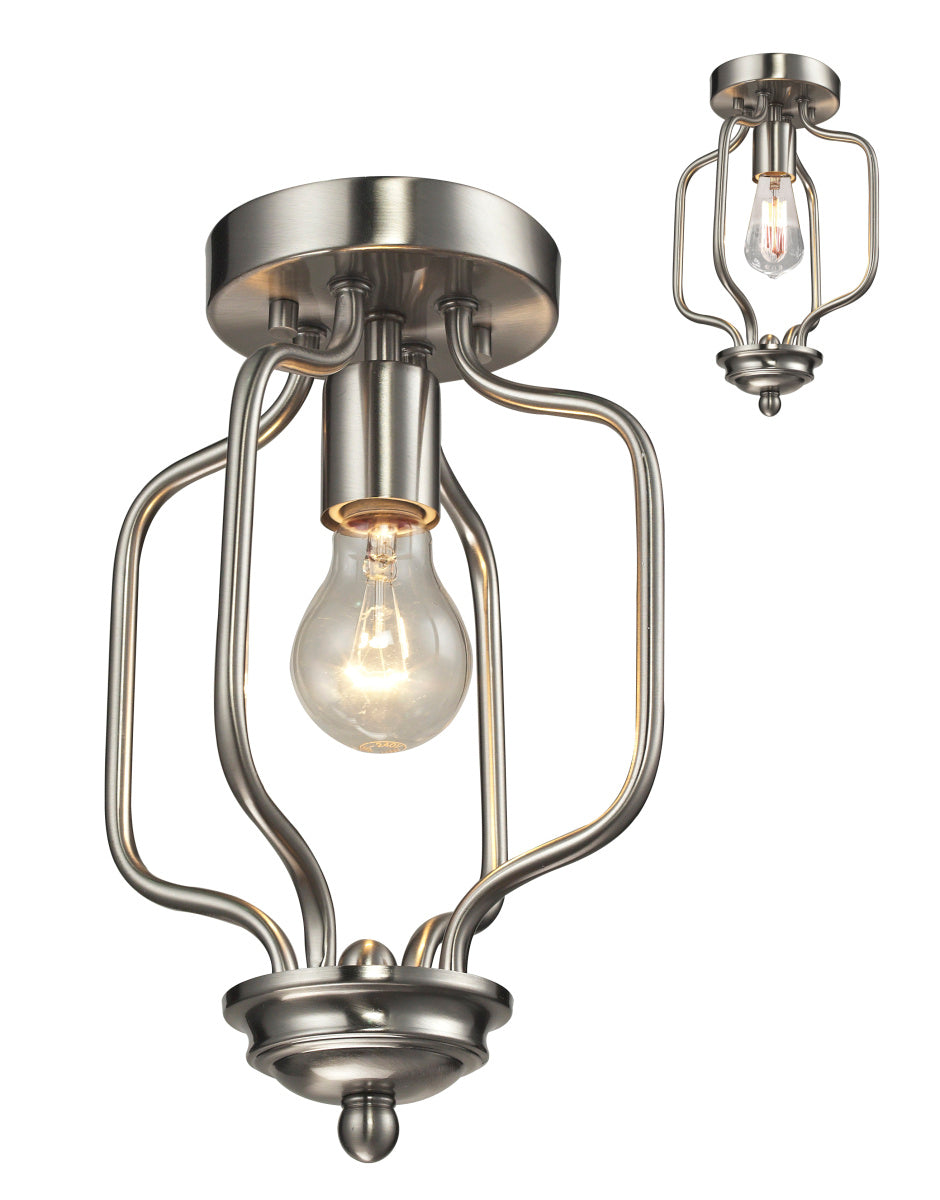Z-Lite Canada - One Light Flush Mount - Cardinal - Brushed Nickel- Union Lighting Luminaires Decor