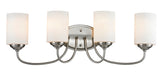 Z-Lite Canada - Four Light Vanity - Cardinal - Brushed Nickel- Union Lighting Luminaires Decor