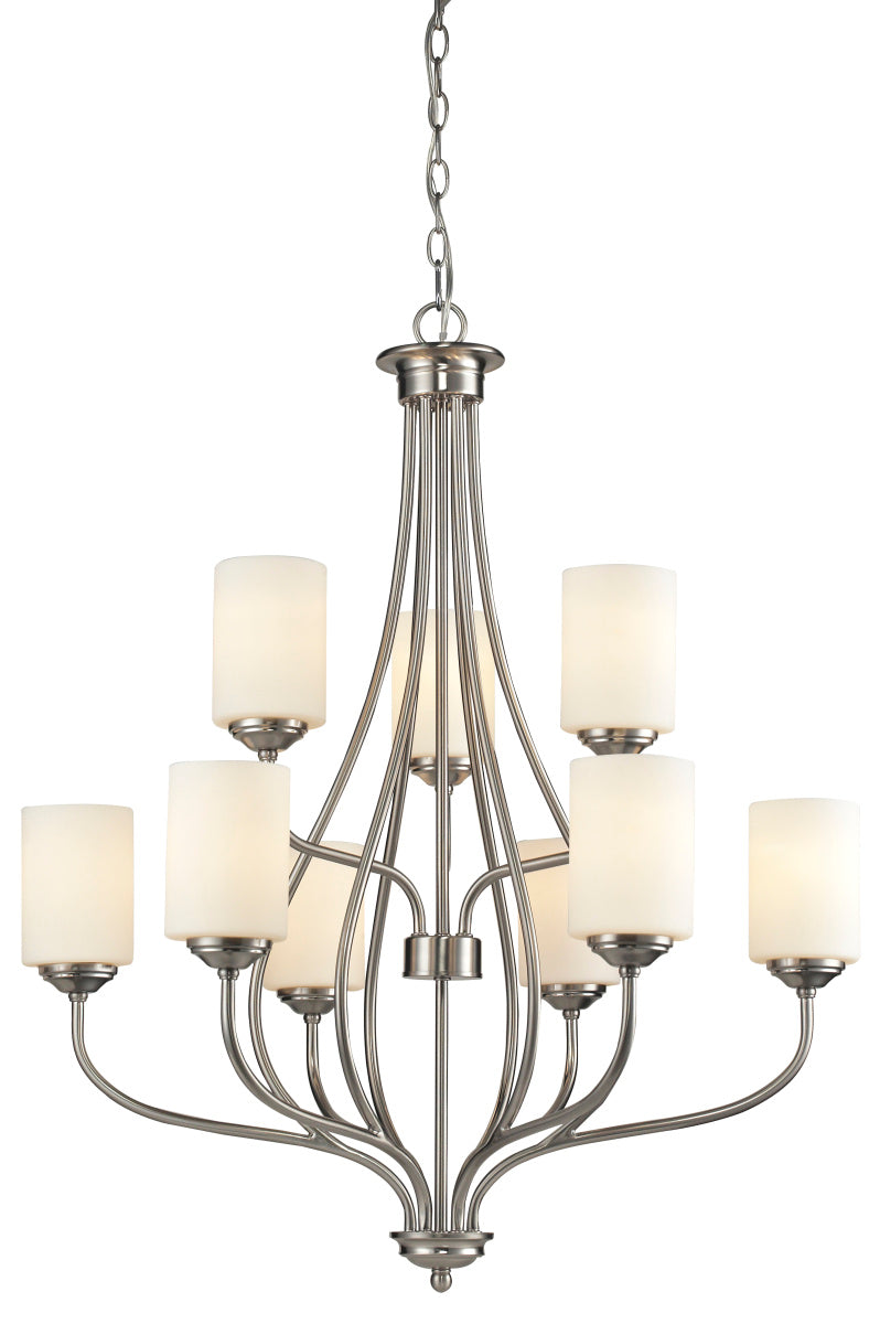 Z-Lite Canada - Nine Light Chandelier - Cardinal - Brushed Nickel- Union Lighting Luminaires Decor