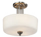 Z-Lite Canada - Three Light Semi Flush Mount - Cardinal - Brushed Nickel- Union Lighting Luminaires Decor