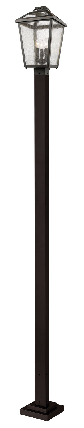 Z-Lite Canada - Three Light Outdoor Post Mounted Fixture - Bayland - Oil Rubbed Bronze- Union Lighting Luminaires Decor
