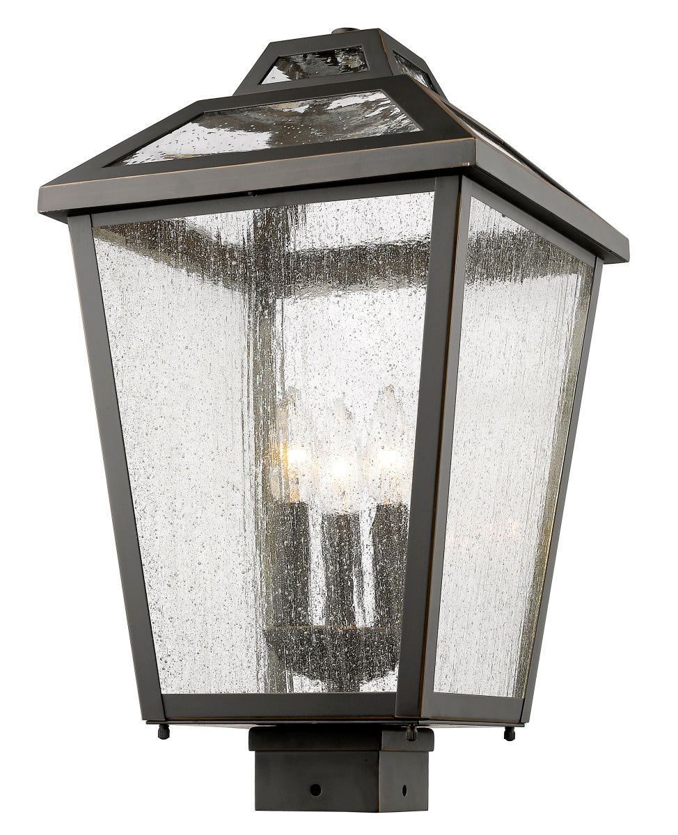 Z-Lite Canada - Three Light Outdoor Post Mount Fixture - Bayland - Oil Rubbed Bronze- Union Lighting Luminaires Decor