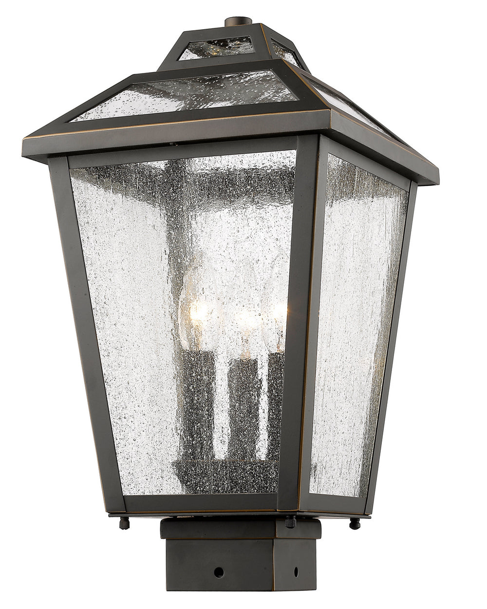 Z-Lite Canada - Three Light Outdoor Post Mount Fixture - Bayland - Oil Rubbed Bronze- Union Lighting Luminaires Decor