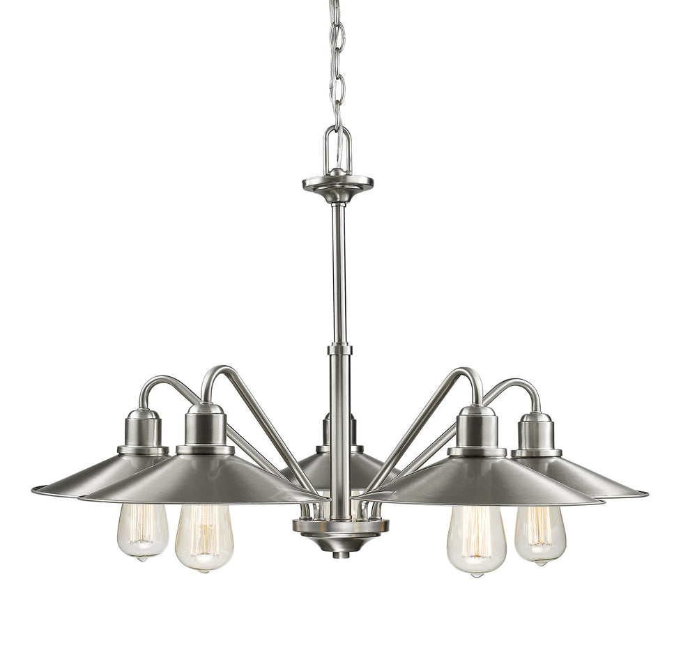 Z-Lite Canada - Five Light Chandelier - Casa - Brushed Nickel- Union Lighting Luminaires Decor