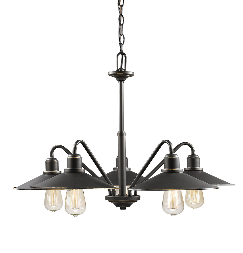 Z-Lite Canada - Five Light Chandelier - Casa - Olde Bronze- Union Lighting Luminaires Decor