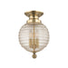 Hudson Valley Canada - Three Light Flush Mount - Coolidge - Aged Brass- Union Lighting Luminaires Decor