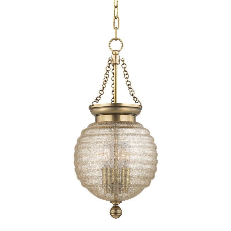 Hudson Valley Canada - Three Light Pendant - Coolidge - Aged Brass- Union Lighting Luminaires Decor