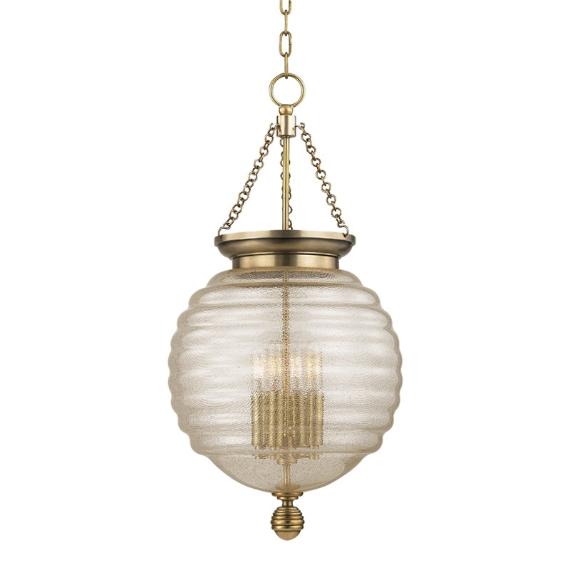 Hudson Valley Canada - Four Light Pendant - Coolidge - Aged Brass- Union Lighting Luminaires Decor