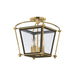 Hudson Valley Canada - Four Light Semi Flush Mount - Hollis - Aged Brass- Union Lighting Luminaires Decor