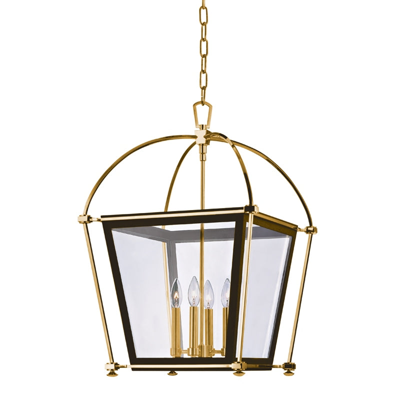 Hudson Valley Canada - Four Light Lantern - Hollis - Aged Brass- Union Lighting Luminaires Decor