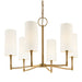 Hudson Valley Canada - Six Light Chandelier - Dillon - Aged Brass- Union Lighting Luminaires Decor
