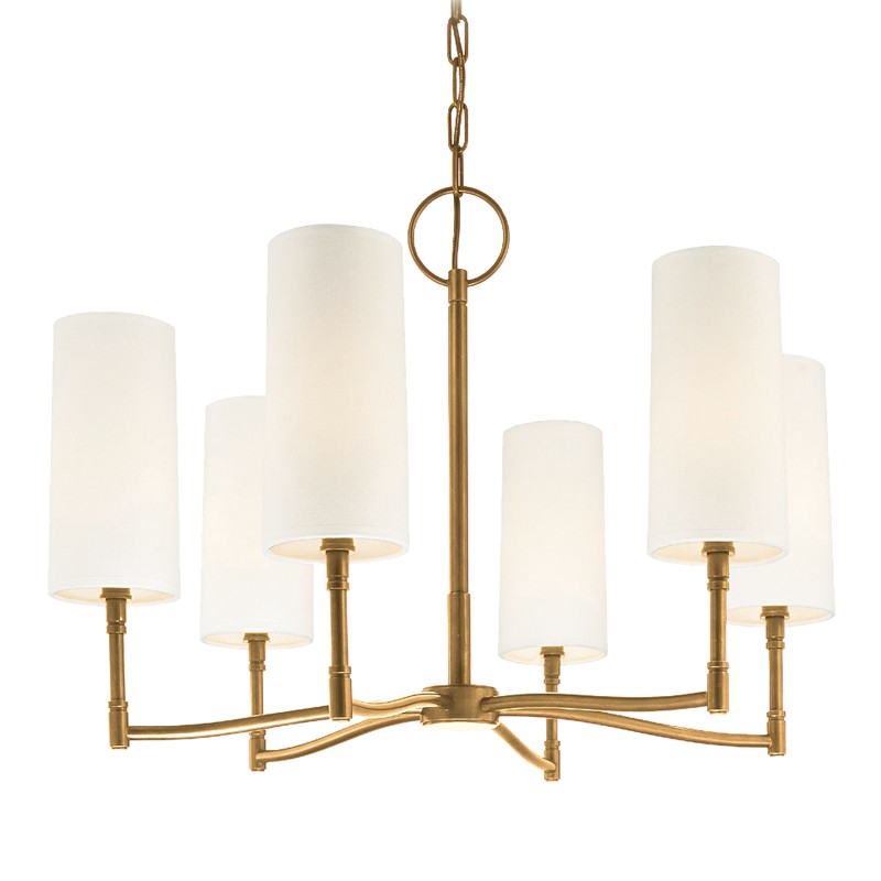 Hudson Valley Canada - Six Light Chandelier - Dillon - Aged Brass- Union Lighting Luminaires Decor