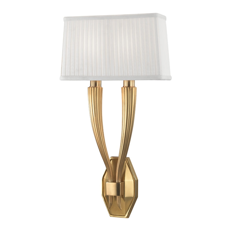 Hudson Valley Canada - Two Light Wall Sconce - Erie - Aged Brass- Union Lighting Luminaires Decor