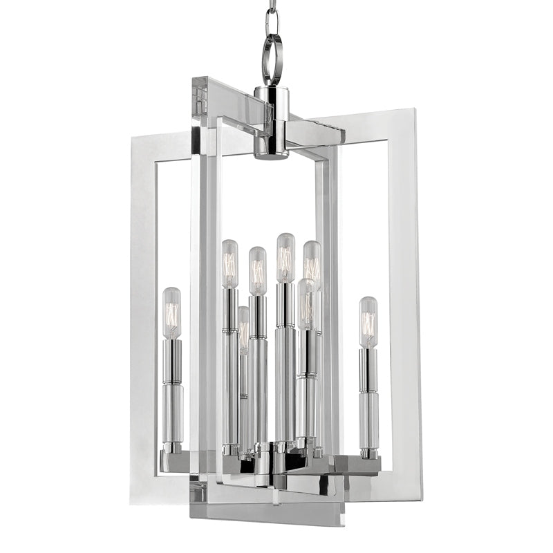 Hudson Valley Canada - Eight Light Pendant - Wellington - Polished Nickel- Union Lighting Luminaires Decor