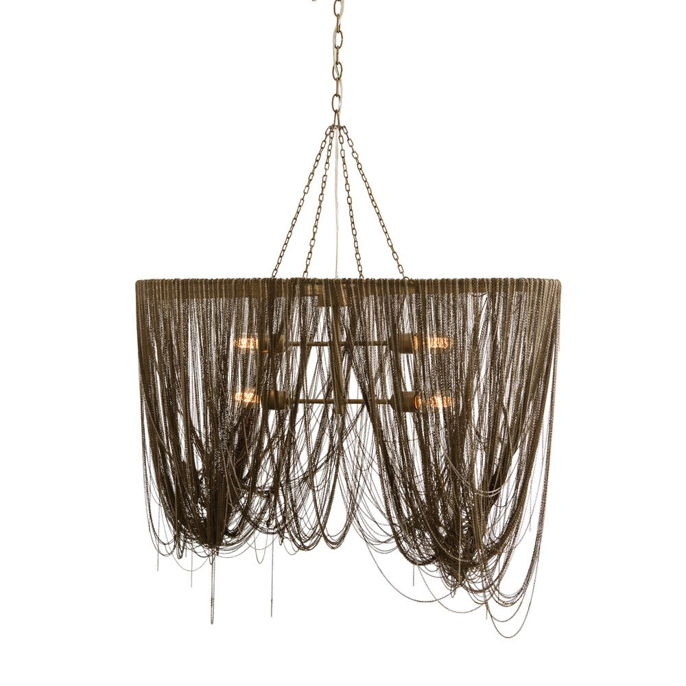 Arteriors - Four Light Pendant - Layla - Antique Brass- Union Lighting Luminaires Decor