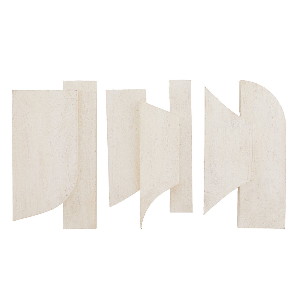 Arteriors - Wall Plaques, Set of 3 - Pierson - Whitewash Sandblasted- Union Lighting Luminaires Decor