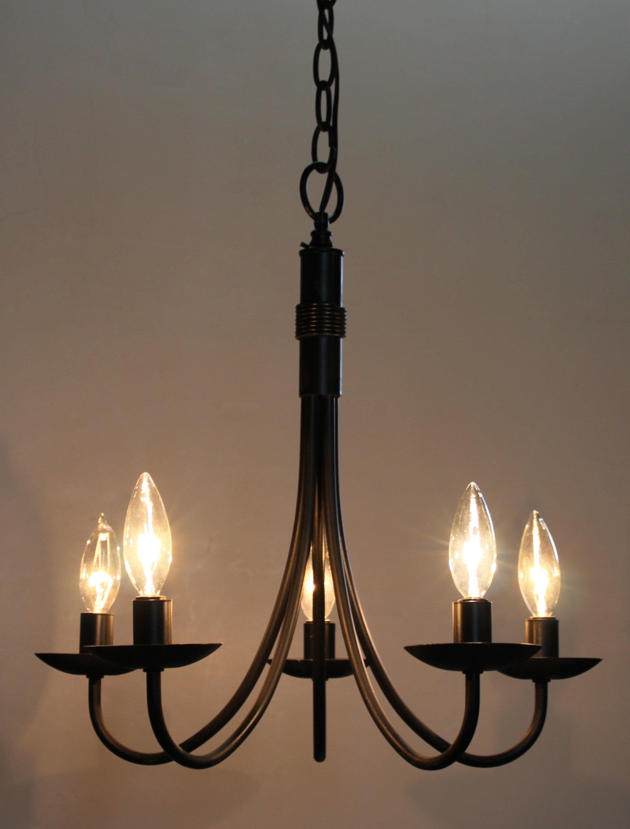 Artcraft Canada - Five Light Chandelier - Wrought Iron - Black- Union Lighting Luminaires Decor