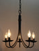 Artcraft Canada - Five Light Chandelier - Wrought Iron - Black- Union Lighting Luminaires Decor