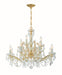 Crystorama - 12 Light Chandelier - Maria Theresa - Gold- Union Lighting Luminaires Decor