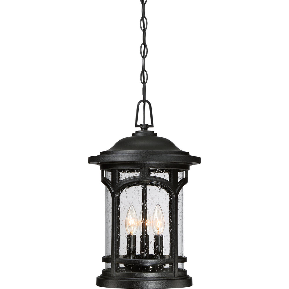Quoizel - Three Light Outdoor Hanging Lantern - Marblehead - Mystic Black- Union Lighting Luminaires Decor