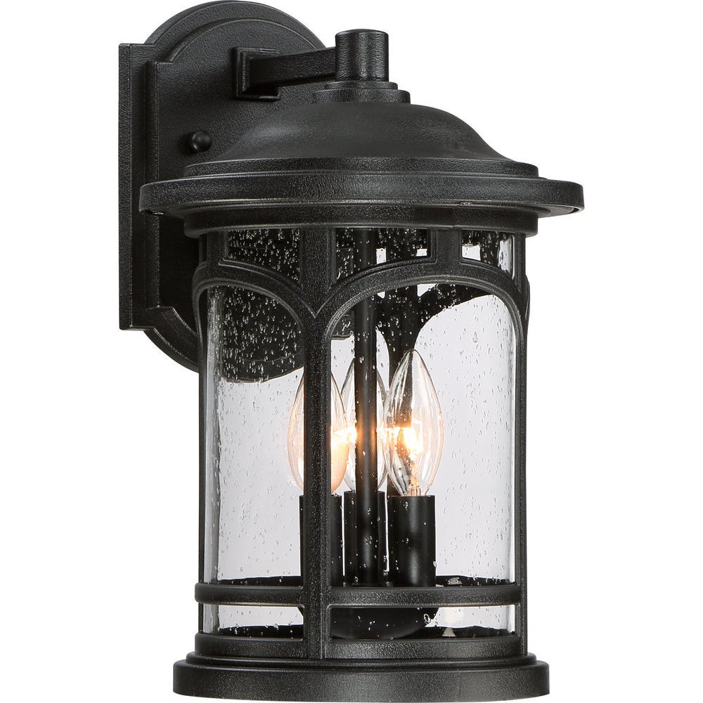 Quoizel - Three Light Outdoor Wall Lantern - Marblehead - Mystic Black- Union Lighting Luminaires Decor