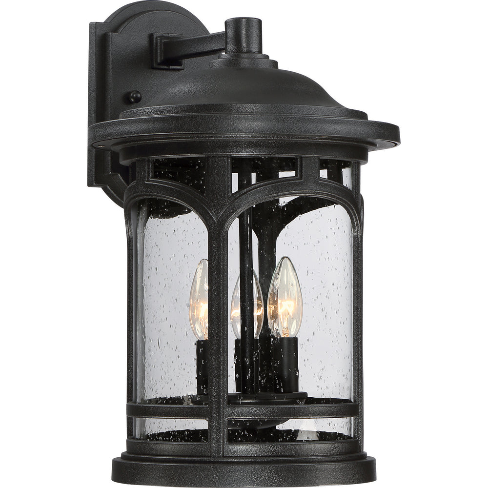 Quoizel - Three Light Outdoor Wall Lantern - Marblehead - Mystic Black- Union Lighting Luminaires Decor