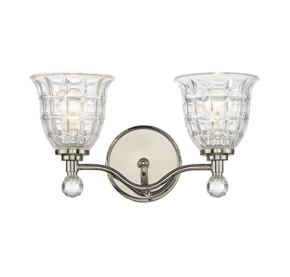 Savoy House Canada - Two Light Bath Bar - Birone - Polished Nickel- Union Lighting Luminaires Decor