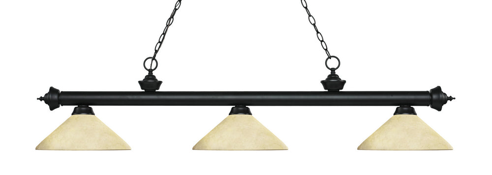 Z-Lite Canada - Three Light Billiard - Riviera - Matte Black- Union Lighting Luminaires Decor