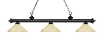 Z-Lite Canada - Three Light Billiard - Riviera - Matte Black- Union Lighting Luminaires Decor