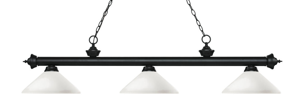 Z-Lite Canada - Three Light Billiard - Riviera - Matte Black- Union Lighting Luminaires Decor